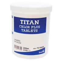 Titan Chlor Plus Chlorine Tabs Tub of 200 7518698-0