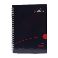 Graffico Twin Wire Board Cover A5 Notebook 160 Pages 500-0511-0