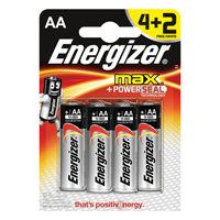 Energizer MAX E91 AA Battery 4 Plus 2 E300142800-0