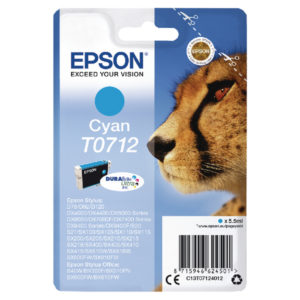 Epson T0712 Cyan Ink Cartridge C13T07124012-0