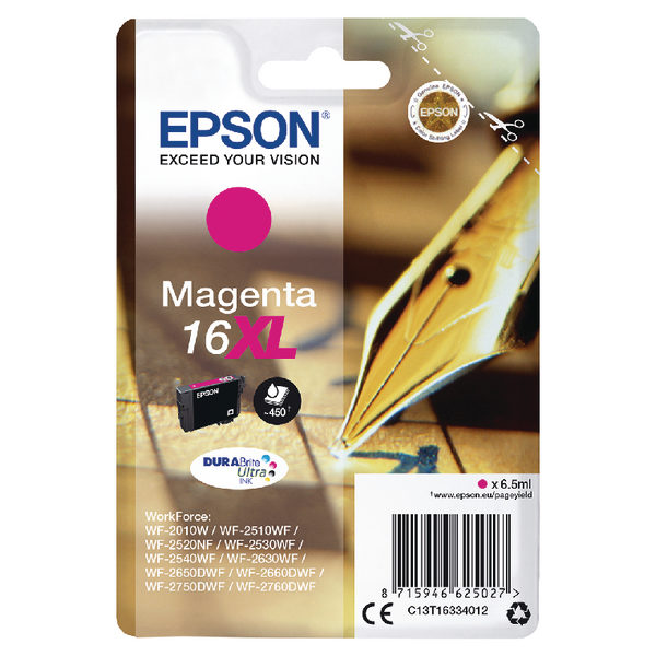 Epson 16XL Magenta Ink Cartridge C13T16334012-0