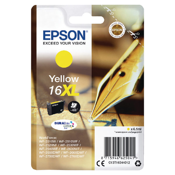 Epson 16XL Yellow Ink Cartridge C13T16344012-0