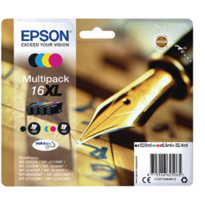 Epson 16XL Black Cyan Magenta Yellow Ink Cartridge Pack C13T16364012-0