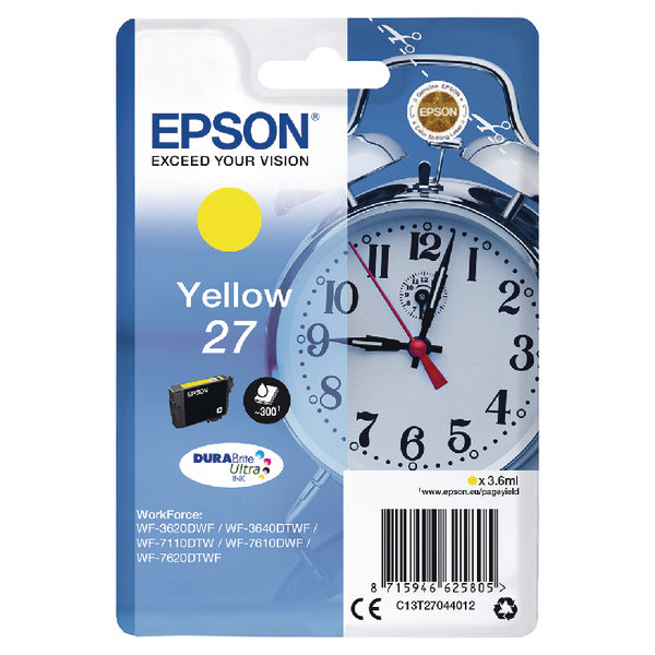 Epson 27 Yellow Ink Cartridge C13T27044012-0
