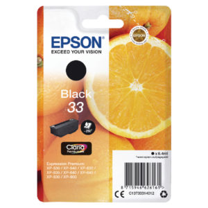 Epson 33 Black Ink Cartridge C13T33314012-0