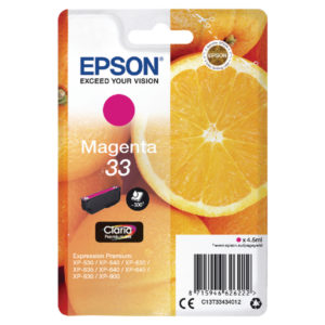 Epson 33 Magenta Ink Cartridge C13T33434012-0