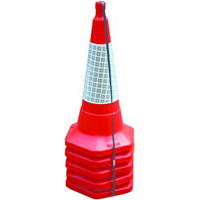 JSP Standard One Piece Cone 750mm Pk5 Red JAA060-220-615