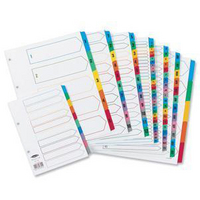 Concord Index 1-15 A4 White With Multi-Colour Tabs 01601/Cs16