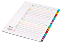 Concord Index 1-20 A4 White With Multi-Colour Tabs 01901/CS19
