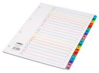 Concord Index A-Z A4 White With Multi-Colour Tabs 02101/CS21