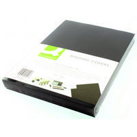 Q-Connect Leathergrain Black Comb Binding Covers A4 250gsm Pk100