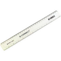 Q-Connect Ruler 300mm Clear KF01107Q