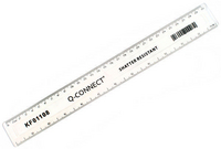 Q-Connect Ruler Shatterproof 300mm Clear KF01108Q