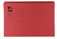 Q-Connect Square Cut Folder Medium-Weight 250gsm Foolscap Red Pk100 KF01186