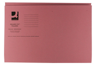Q-Connect Square Cut Folder Medium-Weight 250gsm Foolscap Pink Pk100 KF01187