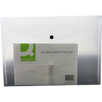 Q-Connect Clear Plastic Document Wallet Folder A4 Pk12