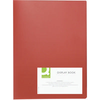 10 x Red A4 10 Pocket Display Books Polypropylene Cover KF01246 