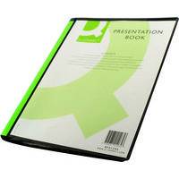 Q-Connect Presentation Book 20-Pocket Black