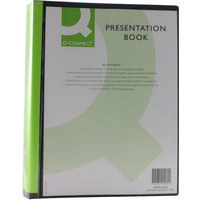Q-Connect Presentation Book 60-Pocket Black