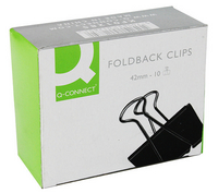 Q-Connect Foldback Clip 42mm Pk10 KF01285