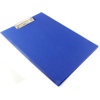 Q-Connect PVC Foldover Clipboard Foolscap/A4 Blue KF01301