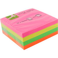 Q-Connect Quick Note Cube 75x75mm Neon