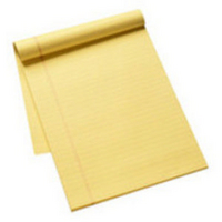 Q-Connect Executive Pad A4 Yellow Ruled Feint and Margin Pk10 KF01387