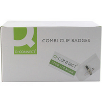Q-Connect Combination Badge 40x75mm Pk50 KF01568