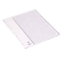 Q-Connect Index A4 Multi-Punched 1-31 Reinforced White Board Clear Tabbed