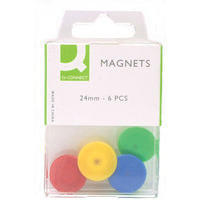 Q-Connect Magnet 24mm 6 Pack Assorted Pk10 KF02040Q