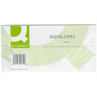 Q-Connect Envelope DL 100gsm Window Peel and Seal White Pk500 1P24