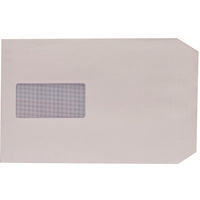 Pack of 500 Q-Connect C5 Envelopes 100gsm Window Peel and Seal White 1P53 