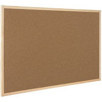 Q-Connect Cork Notice Board Wooden Frame 600x400mm KF03566