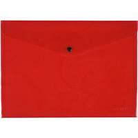Q-Connect Red Plastic Document Wallet Folder A4 Pk12
