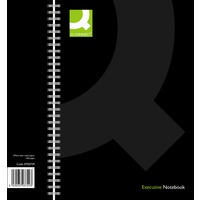 Q-Connect Wirebound Book Polypropylene Cover A4 Black KF03729 Pk3