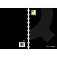 Q-Connect Wirebound Book Polypropylene Cover A5 Black KF03730 Pk3