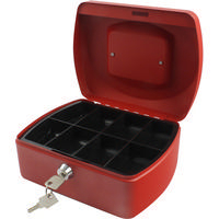 Q-Connect Cash Box 8 inch Red KF04249