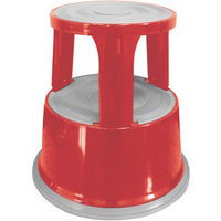 Q-Connect Metal Step Stool Red KF04843